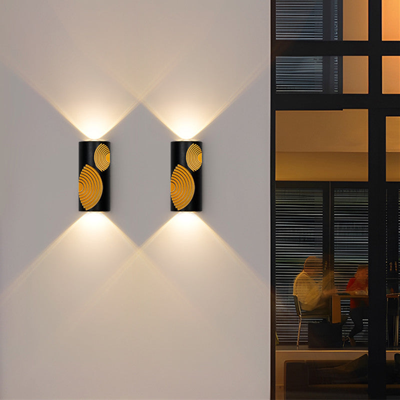 PC Aluminum Textured Rectangle LED Wall Sconce Lamp