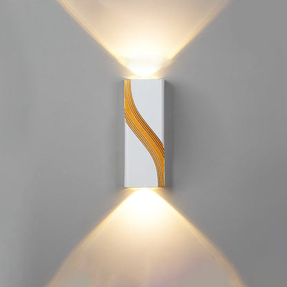 PC Aluminum Textured Rectangle LED Wall Sconce Lamp