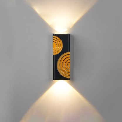 PC Aluminum Textured Rectangle LED Wall Sconce Lamp