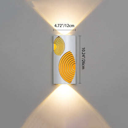 PC Aluminum Textured Rectangle LED Wall Sconce Lamp