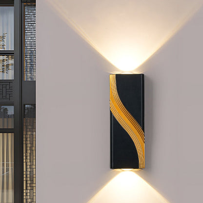 PC Aluminum Textured Rectangle LED Wall Sconce Lamp