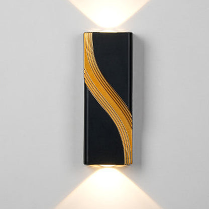 PC Aluminum Textured Rectangle LED Wall Sconce Lamp