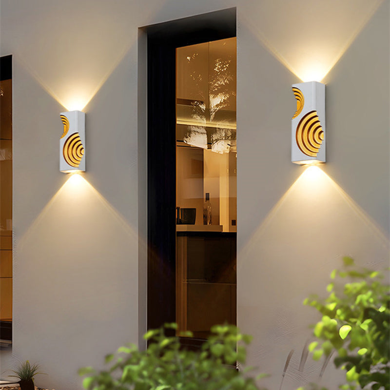 PC Aluminum Textured Rectangle LED Wall Sconce Lamp