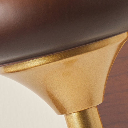 Glass Metal Wood Curved Globe 1-Light Wall Sconce Lamp
