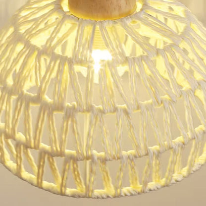 Japanese Solid Wood Hollow Round 1-Light Wall Sconce Lamp