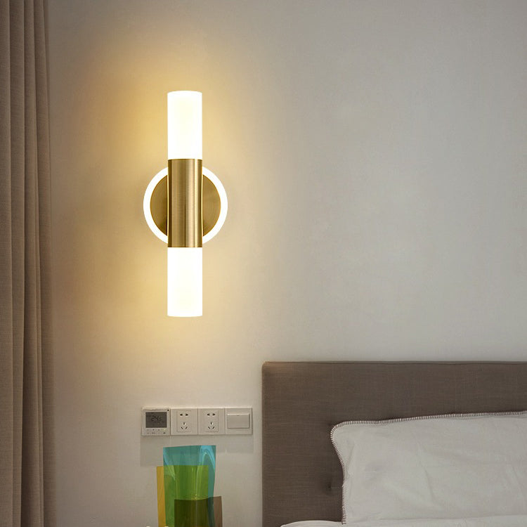 Acrylic & Iron Round Cylinder LED Wall Sconce Lamp