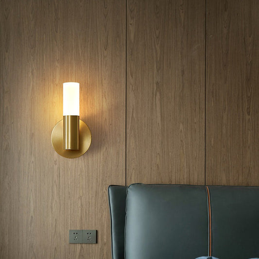 Acrylic & Iron Round Cylinder LED Wall Sconce Lamp