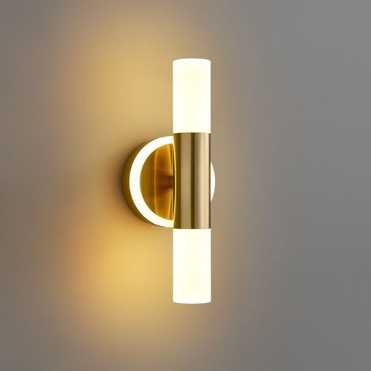 Acrylic & Iron Round Cylinder LED Wall Sconce Lamp