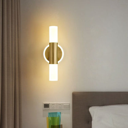 Acrylic & Iron Round Cylinder LED Wall Sconce Lamp