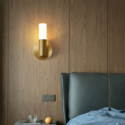 Acrylic & Iron Round Cylinder LED Wall Sconce Lamp