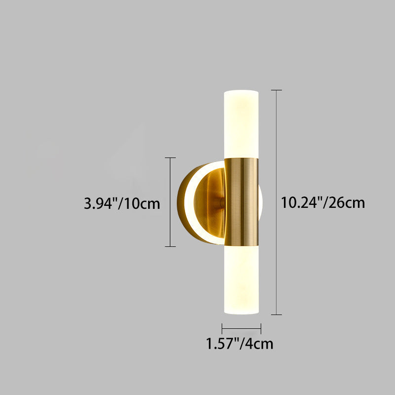 Acrylic & Iron Round Cylinder LED Wall Sconce Lamp