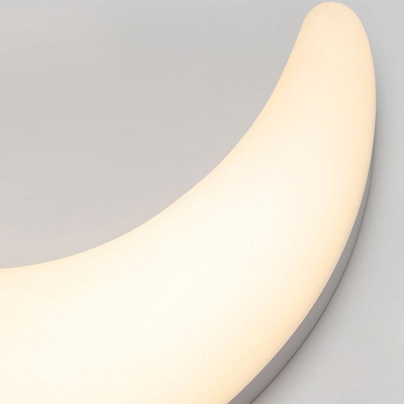 Acrylic Brass Crescent-Shaped LED Wall Sconce Lamp