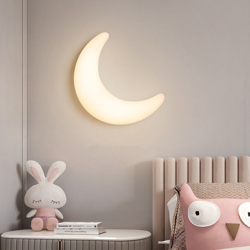 Acrylic Brass Crescent-Shaped LED Wall Sconce Lamp