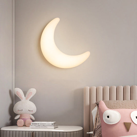 Acrylic Brass Crescent-Shaped LED Wall Sconce Lamp