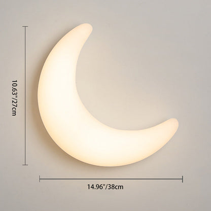 Acrylic Brass Crescent-Shaped LED Wall Sconce Lamp