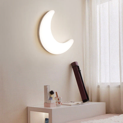 Acrylic Brass Crescent-Shaped LED Wall Sconce Lamp