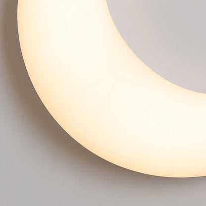 Acrylic Brass Crescent-Shaped LED Wall Sconce Lamp