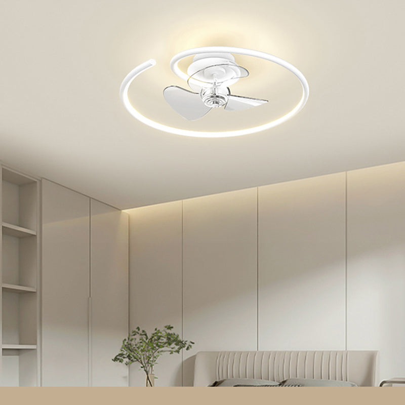 Contemporary Aluminum Ceiling Fan Light