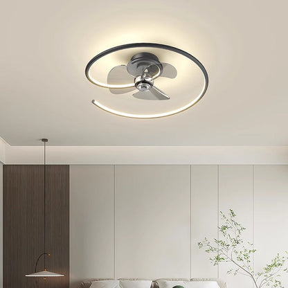 Contemporary Aluminum Ceiling Fan Light