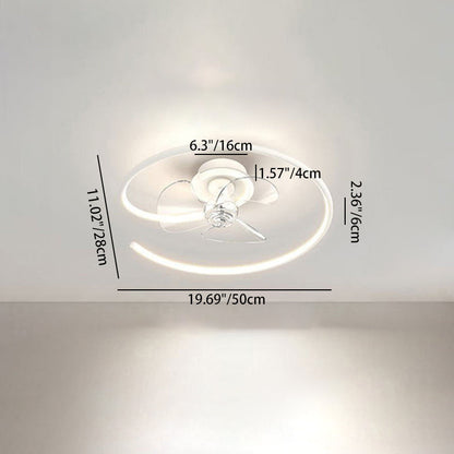 Contemporary Aluminum Ceiling Fan Light