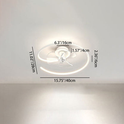 Contemporary Aluminum Ceiling Fan Light