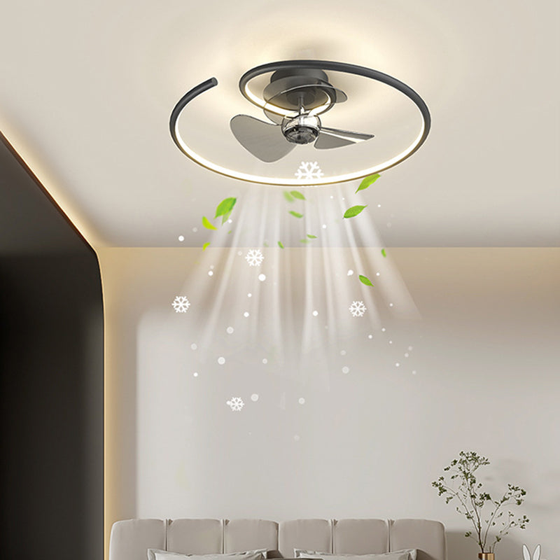 Contemporary Aluminum Ceiling Fan Light