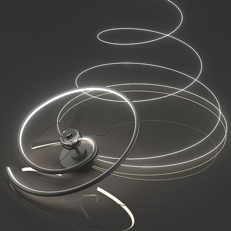 Contemporary Aluminum Ceiling Fan Light