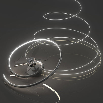 Contemporary Aluminum Ceiling Fan Light