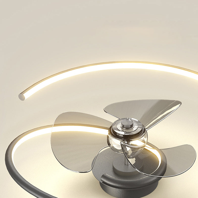 Contemporary Aluminum Ceiling Fan Light