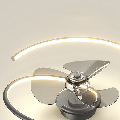 Contemporary Aluminum Ceiling Fan Light