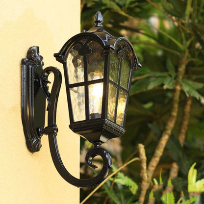 Aluminum Glass Curved-Square 1-Light Wall Sconce Lamp