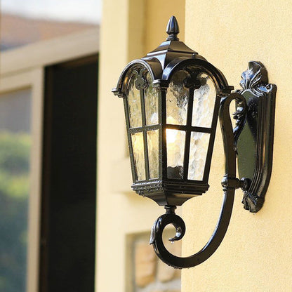 Aluminum Glass Curved-Square 1-Light Wall Sconce Lamp