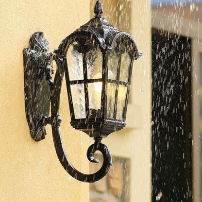 Aluminum Glass Curved-Square 1-Light Wall Sconce Lamp