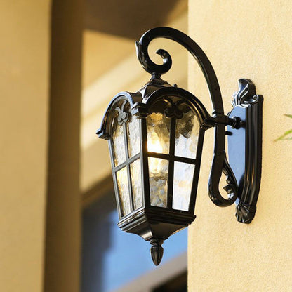 Aluminum Glass Curved-Square 1-Light Wall Sconce Lamp