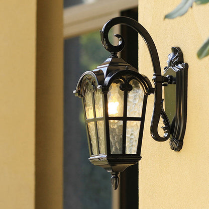 Aluminum Glass Curved-Square 1-Light Wall Sconce Lamp