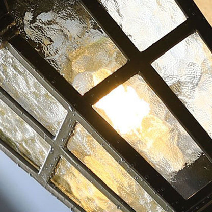 Aluminum Glass Curved-Square 1-Light Wall Sconce Lamp