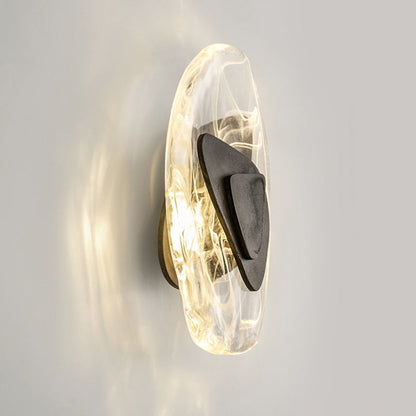 Creative Glass Iron Triangular Oval LED Wall Sconce Lamp