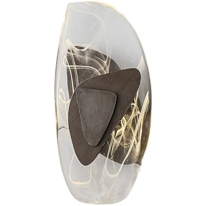 Creative Glass Iron Triangular Oval LED Wall Sconce Lamp