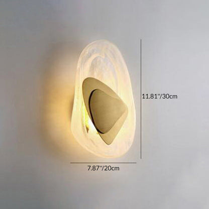 Creative Glass Iron Triangular Oval LED Wall Sconce Lamp