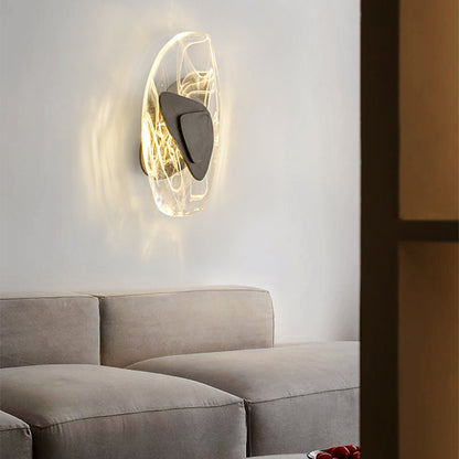 Creative Glass Iron Triangular Oval LED Wall Sconce Lamp