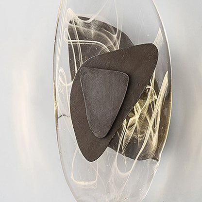Creative Glass Iron Triangular Oval LED Wall Sconce Lamp