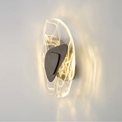 Creative Glass Iron Triangular Oval LED Wall Sconce Lamp