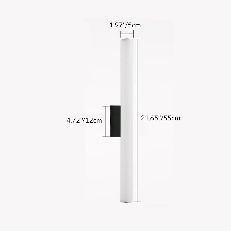 Acrylic Aluminum Cylindrical Strip LED Wall Sconce Lamp