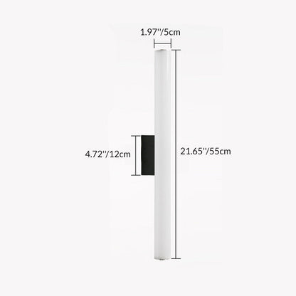 Acrylic Aluminum Cylindrical Strip LED Wall Sconce Lamp