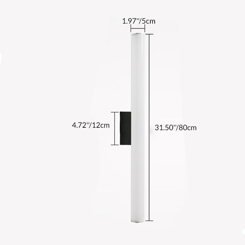 Acrylic Aluminum Cylindrical Strip LED Wall Sconce Lamp