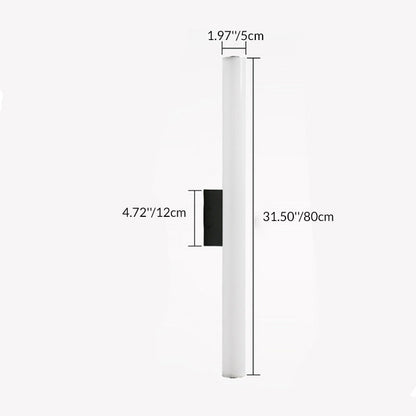 Acrylic Aluminum Cylindrical Strip LED Wall Sconce Lamp