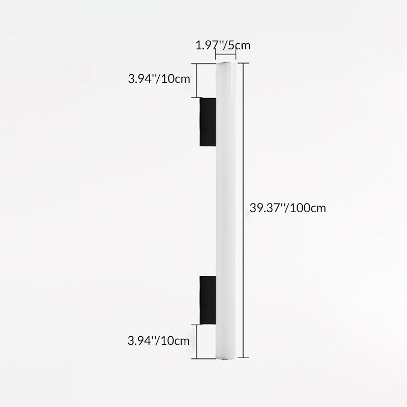 Acrylic Aluminum Cylindrical Strip LED Wall Sconce Lamp