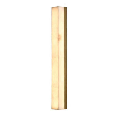Brass Alabaster Rectangular LED Wall Sconce Lamp