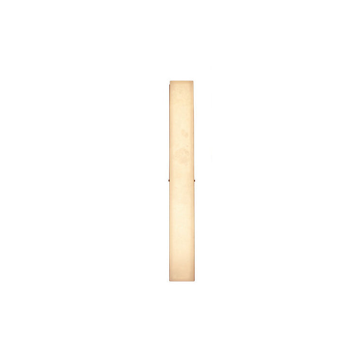 Brass Alabaster Rectangular LED Wall Sconce Lamp