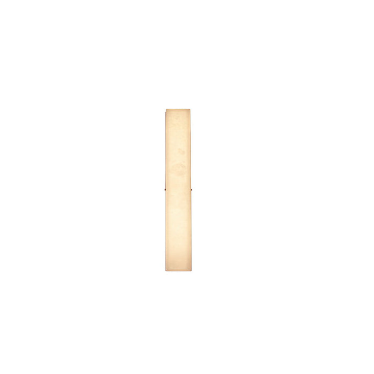 Brass Alabaster Rectangular LED Wall Sconce Lamp